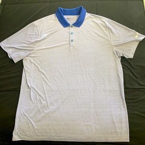 Three Nike Drifit golf shirts XL Blue color ways